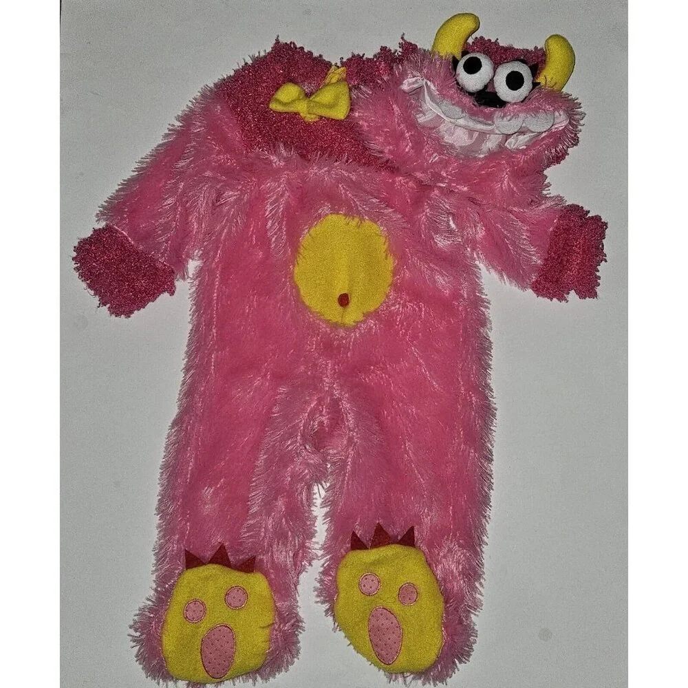 Pink Monster Pinky Winky Halloween Costume Baby Girl 12-18 Months Jumpsuit